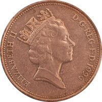 سکه 2 پنس 1996 الیزابت دوم - EF45 - انگلستان