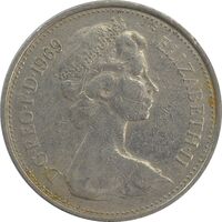 سکه 5 پنس 1969 الیزابت دوم - EF40 - انگلستان