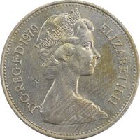 سکه 5 پنس 1979 الیزابت دوم - AU50 - انگلستان