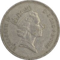 سکه 5 پنس 1988 الیزابت دوم - VF35 - انگلستان