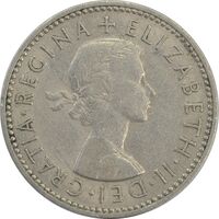 سکه 1 شیلینگ 1957 (سپر انگلیس) الیزابت دوم - EF45 - انگلستان