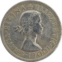 سکه 2 شیلینگ 1954 الیزابت دوم - EF40 - انگلستان