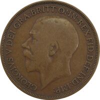 سکه 1 پنی 1915 جرج پنجم - VF25 - انگلستان