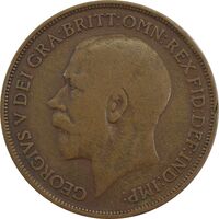 سکه 1 پنی 1916 جرج پنجم - VF25 - انگلستان