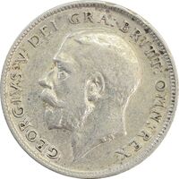 سکه 6 پنس 1913 جرج پنجم - AU50 - انگلستان