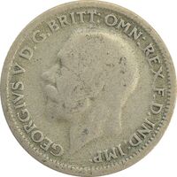 سکه 6 پنس 1928 جرج پنجم - VF30 - انگلستان