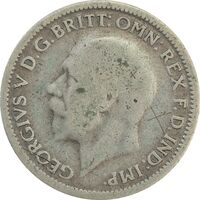 سکه 6 پنس 1929 جرج پنجم - VF35 - انگلستان
