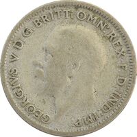 سکه 6 پنس 1930 جرج پنجم - VF25 - انگلستان