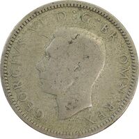 سکه 6 پنس 1939 جرج ششم - VF25 - انگلستان