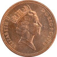 سکه 1 پنی 1988 الیزابت دوم - MS62 - انگلستان