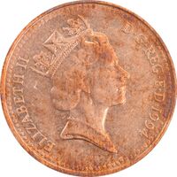سکه 1 پنی 1994 الیزابت دوم - AU55 - انگلستان