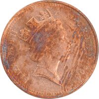 سکه 1 پنی 1994 الیزابت دوم - AU50 - انگلستان