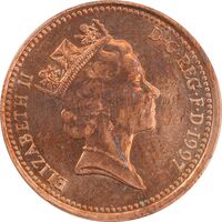 سکه 1 پنی 1997 الیزابت دوم - MS62 - انگلستان
