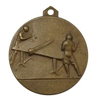 مدال آویز ورزشی برنز پینگ پنگ - VF - محمد رضا شاه