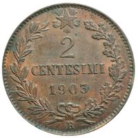 سکه 2 سنتسیمو ویکتور امانوئل سوم