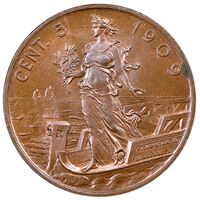 سکه 5 سنتسیمو ویکتور امانوئل سوم