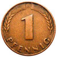 سکه 1 فینیگ جمهوری فدرال آلمان