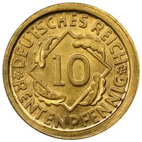 سکه 10 فینیگ جمهوری وایمار 
