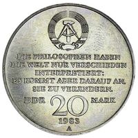 سکه 20 مارک جمهوری دموکراتیک آلمان 