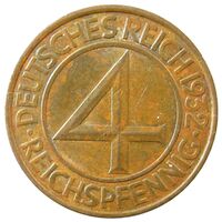 سکه 4 فینیگ جمهوری وایمار 