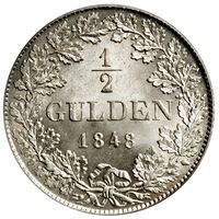 سکه 1/2 گلدن ویلهلم یکم از ورتمبرگ