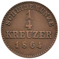 سکه 1/4 کروزر ویلهلم یکم از ورتمبرگ