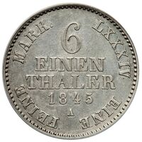 سکه 1/6 تالر گئورگ هاینریش از والدک-پیرمونت