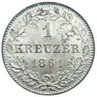 سکه 1 کروزر ویلهلم یکم از ورتمبرگ
