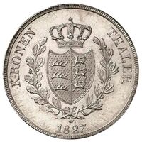 سکه 1 کرون تالر ویلهلم یکم از ورتمبرگ