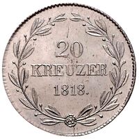 سکه 20 کروزر ویلهلم یکم از ورتمبرگ