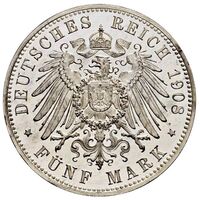 سکه 5 مارک ویلهلم دوم از ورتمبرگ