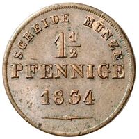 سکه 1/2-1 فینیگ ارنست آنتون از ساکس-کوبورگ-گوتا