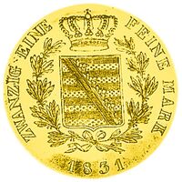 سکه 1/2 تالر ارنست آنتون از ساکس-کوبورگ-گوتا