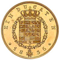 سکه 1 دوکات طلا ارنست آنتون از ساکس-کوبورگ-گوتا