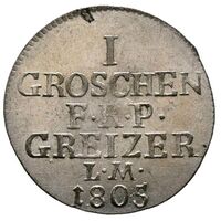 سکه 1 گروشن هاینریش سیزدهم از روس-اُبرگریز
