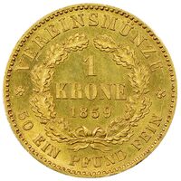سکه 1 کرون طلا فردریش ویلهلم چهارم از پروس