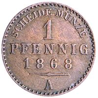 سکه 1 فینیگ هاینریش چهاردهم از روس-اشلایز