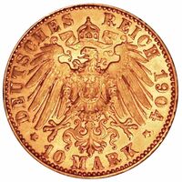سکه 10 مارک طلا گئورگ از زاکسن