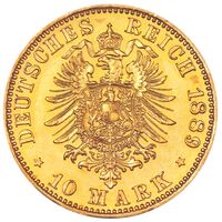 سکه 10 مارک طلا ویلهلم دوم از پروس