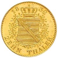 سکه 10 تالر طلا آنتون از زاکسن