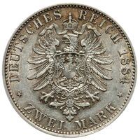 سکه 2 مارک  هاینریش چهاردهم از روس-اشلایز