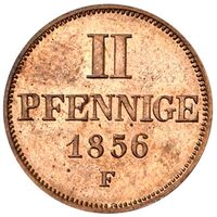 سکه 2 فینیگ ارنست فردریش از ساکس-آلتنبورگ
