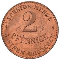 سکه 2 فینیگ ارنست آگوست از ساکس-کوبورگ-گوتا