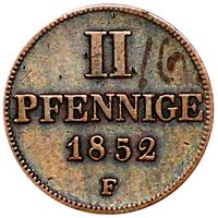 سکه 2 فینیگ گئورگ از ساکس-آلتنبورگ