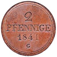 سکه 2 فینیگ ژوزف از ساکس-آلتنبورگ