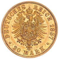 سکه 20 مارک طلا ارنست فردریش از ساکس-آلتنبورگ
