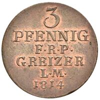 سکه 3 فینیگ هاینریش سیزدهم از روس-اُبرگریز
