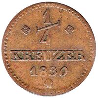 سکه 1/4 کروزر ویلهلم دوم از هسه-کسل