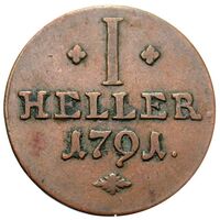 سکه 1 هیلر ویلهلم یکم از هسن-کسل
