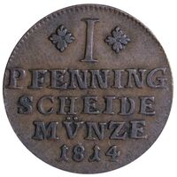 سکه 1 فینیگ فردریش ویلهلم از برانشوایگ ولفنبوتل